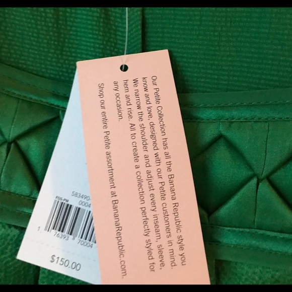 NWT Banana Republic green satin dress - Picture 10 of 10